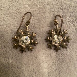 Elegant Snowflake Earrings in Silver